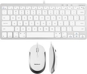 Macally USB C Mini Keyboard and a USB C Wired Mouse, Excellent Accessories for New MacBook Products