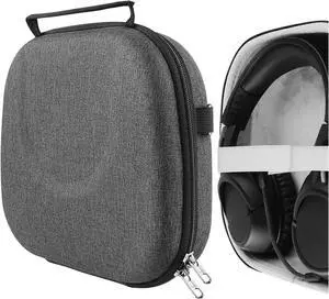 Geekria Shield Headphones Case Compatible with HyperX Cloud Stinger S, Cloud Stinger PS4, Cloud Flight Gaming Case, Replacement Hard Shell Travel Carrying Bag with Cable Storage (Dark Grey)