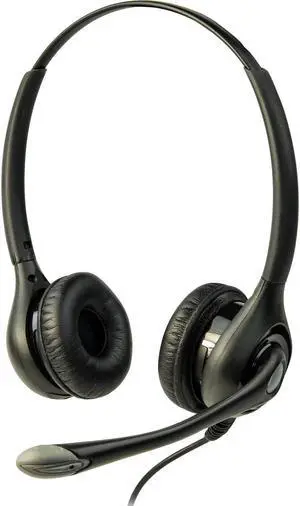 Listen Technologies LA-453 ListenTALK Headset 3 Over Head Dual with Built-in Boom Microphone, Black and Gray, Over-The-Head Fit for Comfortable and Secure Wear, Unmatched Audio Performance