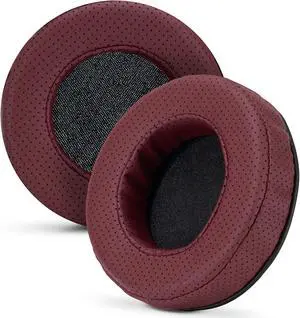Brainwavz XL Large Replacement Memory Foam Earpads - Suitable for Many Other Large Over The Ear Headphones - Sennheiser, AKG, HifiMan, ATH, Philips, Fostex, Sony (Perforated Red)