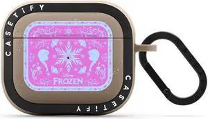 CASETiFY Airpods (3rd Gen) Bounce Case with Ring - Elsa's Snowflake - Matte Taupe