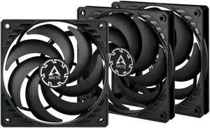 ARCTIC P12 Slim PWM PST (3 Pack) - PC Fan, 120 mm Case Fan with PWM Sharing Technology (PST), Pressure-optimised, quiet motor, Computer, Extra slim, 300-2100 rpm - Black