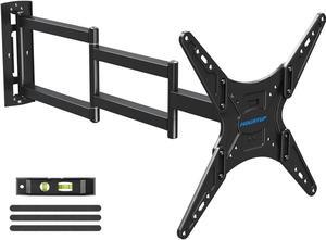 MOUNTUP Long Arm TV Wall Mount for Most 26-65 Inch TVs, Corner TV Mount with 37.4 Inch Extension Arm, Smooth Swivel Tilt Single Stud Full Motion TV Bracket Max VESA 400x400mm, Holds to 77 lbs, MU0047