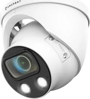 Amcrest UltraHD 4K (8MP) IP POE AI Camera, 4K @30fps, 164ft Night Color Vision, F1.0, Security Outdoor Turret Camera, Face Detection, Vehicle & Human Detection, Built in Microphone, IP8M-T2883EW-AI