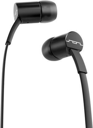 SOL REPUBLIC Jax Wired 1-Button In-Ear Headphones, Android Compatible, Tangle Free Cable, In-Ear Noise Isolation, 4 Ear Tip Sizes, Great for Calls, Black
