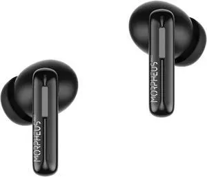 Morpheus 360 Nemesis ANC Wireless Noise Canceling Headphones TW2750B, Bluetooth in Ear Earphones, Magnetic Charging Case, 30H Playtime, Pure Black