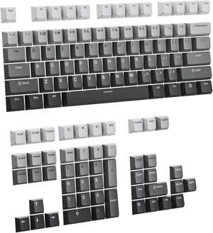 Pwnage Ultra Custom Cherry-Profile PBT Keycap Set for 60%, 65%, 68% 75%,100% keyboard Size - Double Shot PBT Non Shine Through Keyboard Keycaps - Gradient Gray
