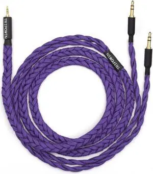Linsoul Tripowin GranVia Upgraded OFC High Purity Headphone Audio Replacement Cable (2.5mm Plug, Dual 3.5mm, 1.5m Length, Purple)
