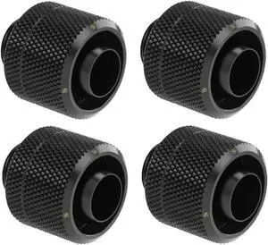 BARROW Fittings G1/4" to 3/8" ID - 5/8" OD Compression Fitting for 10/16 mm Soft Tubing Tube THKN-3/8-V4 4-Pack (Black)