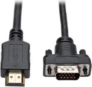 Tripp Lite HDMI to VGA Active Adapter Converter Cable Low Profile HD15 M/M 1080p 3ft (P566-003-VGA), Black