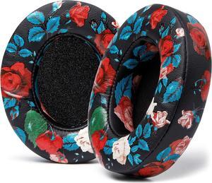 WC Wicked Cushions Replacement Ear Pads for Beats Studio 2 & 3 (B0501, B0500) Wired & Wireless | Does NOT Fit Beats Solo | Softer PU Leather, Enhanced Foam & Stronger Adhesive | Black Floral