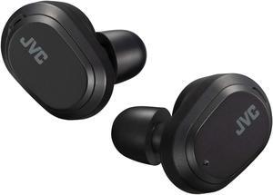 JVC HAA50TB Truly Wireless Earbuds Noise Cancelling Earbuds with Memory Foam Earpieces, 32H Battery Life with Charging Case, Touch & Talk, Bluetooth 5.0, Touch Sensor Control, Waterproof IPX4, Black