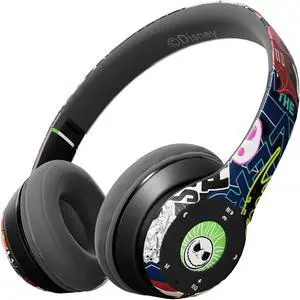iJoy Disney Nightmare Before Christmas Jack Sticker Bluetooth Headphones - Wireless Foldable Over-Ear Headset, Built-in Mic, Enchanting Sally & Friends Design, for Adults & Kids