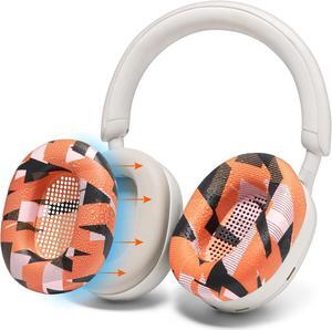 WC SweatZ XM5 - Protective Headphone Ear Covers for Sony WH1000XM5 by WC | Only Compatible with Sony XM5 Over Ear Headphones | Sweatproof & Easily Washable | Orange Prism