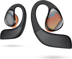 ASIILOVI Open Ear Headphones LK08 2024 Version, Air Conduction Headphones Bluetooth 5.3 Touch Control Wireless Earbuds, Up to 70 Hours Playtime Earphones with Dual 16.2mm Dynamic Drivers Deep Bass