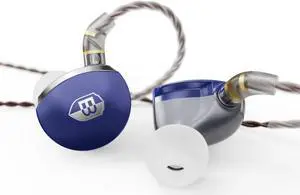 BASN MTPro in Ear Monitors, 14.5mm Planar HiFi IEM Headphones with CNC Process and 4-Core Litz OCC Single-Crystal Copper Cable for Musicians(Navy Blue)