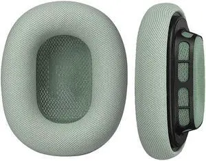 Replacement Earpads Ear Pads Protein Net Cloth Ear Cushion Compatible with Apple AirPods Max Headphones (Green)