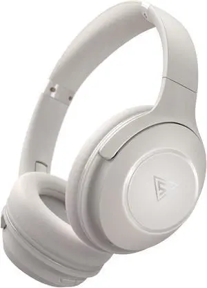 DOQAUS Bluetooth Headphones, Wireless Over Ear Bluetooth Headphones, 70H Playtime, 3EQ Modes, HiFi Stereo Sound, Deep Bass, Memory Foam Ear Cups, for Phone PC Travel Home Office (Light Gray)
