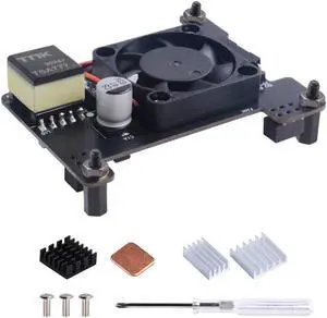 GeeekPi Isolated PoE HAT for Raspberry Pi 4, Support IEEE 802.3af or 802.3at PoE Standard,with Cooling Fan 30x30x7mm for Raspberry Pi 4 Model B / 3B+ 3B Plus