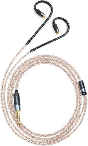 MMCX Plug 5N OFC Copper+Graphene Earphone Replacement Cables for SHURE SE846 SE535 SE425 Xelento Remote T8iE T9iE Fidue A83 Sirius MkII Dunu DK3001Pro DK4001 UE900S W60 W80 (4.4mm Plug, MMCX)