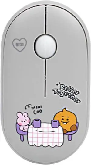Hamee BT21 My Little Buddy Series Mouse [Computer Mouse Wireless Cute] [Silent Nano Receiver Mouse Office Birthday] [BT21 Mouse] for Laptop, iPad, MacOS, PC, Windows, Android - SHOOKY