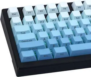 JOLINTAL 124 Keys Gradient Blue Keycaps Set, PBT Cherry Profile Custom Keycap, Dye-Sub Side Printed Keycaps Cherry MX Switch Keycaps for Mechanical Gaming Keyboard