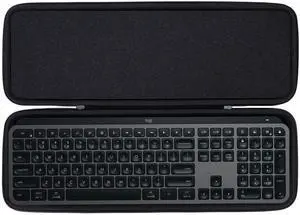 Lebakort Hard Carry Case Compatible with Logitech MX Keys S or MX Keys Advanced Keyboard (Graphite case)