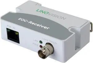 LINOVISION LR1002-1EC POE IP Over Coax EOC Converter Single Port Long Reach Ethernet Over Coax Extender for CCTV IP Camera(Receiver Only)