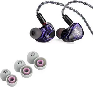 Linsoul Kiwi Ears Quartet 2DD+2BA in Ear Monitor + Kiwi Ears Flex Earbud Tips S/M/L Size