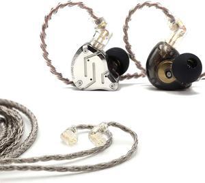 KZ ZS10 PRO 4BA+1DD HiFi in-ear Earphone and Tripowin Zonie 3.5mm Plug QDC Cable Bundle