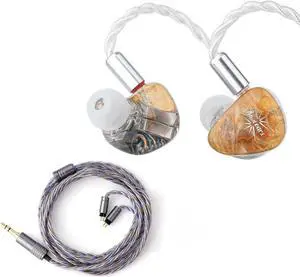 Linsoul Kiwi Ears Orchestra Lite in Ear Monitors(Orange) + Tripowin Zoe Earphones Cable (2pin-0.78mm, 3.5mm)