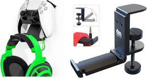 6amLifestyle Foldable Headphone Stand Hanger Hook Under Desk with Headset Holder, Headphone Holder Stand with Cord Holders for Xbox One, Xbox Series X