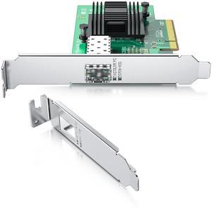 REDLUX 10GB PCI-e Network Card(NIC) with Intel 82599EN Chip, Single SFP+ Port, Compare to Intel X520-DA1, PCIE 2.0 X8, Support Windows/Windows Server/Linux/Vmware Esxi