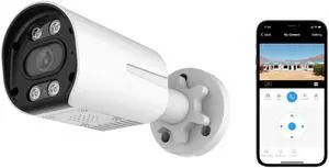 SECUEYE APP 4MP POE Camera Outdoor Security 10x Digital Zoom Smart Human Detection Color Night 24/7 Recording IP66 Waterproof