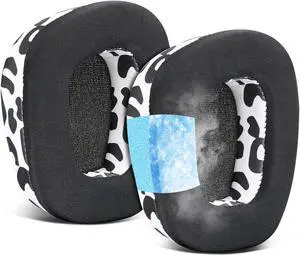 SOULWIT Cooling-Gel Earpads Replacement for Turtle Beach Stealth 600 Gen 2/600 Gen2 USB/600 Gen 2 MAX/600 Gen3(600XB)/500 XB Wireless Headset, Ear Pad Cushions with Noise Isolation Foam - Snow Leopard