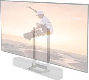 Soundbass Beam TV Mount, Compatible with Generation 1 & 2 Sonos Beam Soundbar, Mounting Bracket for TV, White, Full Hardware Kit Included