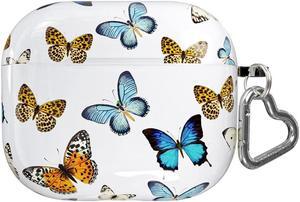 Velvet Caviar AirPods 3rd Generation Case Cute Protective Cover - Compatible with Apple AirPods 3 Case for Women with Keychain - Gen 3 (2021) (Butterfly Dreams)