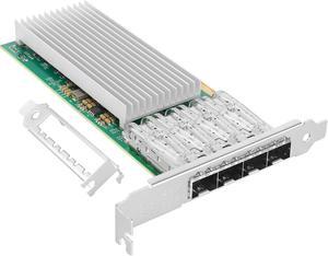 Vogzone 25Gb Network Card with Intel E810 CAM1 Chip, Quad SFP28 Ports PCI Express Ethernet Network Adapter Support RDMA, UEFI, Compare to Intel E810-XXVDA4