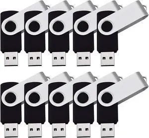 Flash Drive, wellsenn USB Flash Drive 2 GB X 10 Pack Bulk Memory Stick Jump Drive External Drives USB Stick USB Storage Portable Thumb Drive Pen Drive Pack(2GB10PACK)
