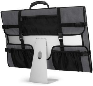CURMIO Travel Carrying Bag Compatible with Apple 21.5" iMac Desktop Computer, Protective Storage Case Monitor Dust Cover Compatible with 21.5" iMac Screen and Accessories, Gray, Patent Pending