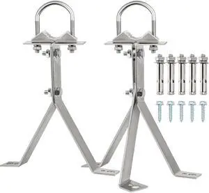 XRDS-RF Antenna Wall Mount 8 Inch Heavy-Duty Stand Off Wall Mast Mount Windproof Antenna Mounting Bracket for TV Antenna Mast ( 3-Leg + 2-Leg)