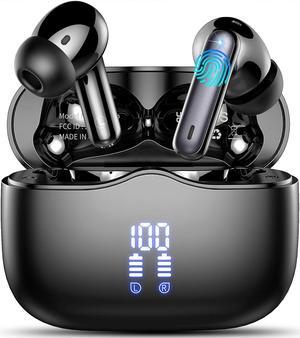Wireless Earbud, Bluetooth 5.3 Headphones HIFI Immersive Sound with 4 HD Microphone, 40H Playtime, IP7 Waterproof, Easy Control Earphones with Light Weight USB-C Charging Case for Android IOS Workout