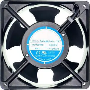 for OA109AP-11-1 TB Cooling Fan, 110/120V 17/15W 50/60Hz 120x120x38mm 2-Wire AC AXIAL Fan