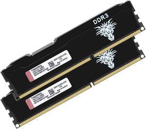 Yongxinsheng 1333MHz 16GB Kit (8GBx2) DDR3 Ram Desktop PC3-10600 UDIMM Non-ECC Unbuffered 1.5V 2Rx8 Dual Rank 240-Pin CL9 PC Computer Memory Upgrade Module (Black)