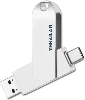 THKAILAR USB 3.1 C Memory Stick 256GB, 2 in 1 USB A to USB C Thumb Drive, Read Up to 150MB/s Memory Stick Dual Ports,flash drive for iPhone 15, Android Phone,Computer,MacBook Pro,Tablet,Laptop