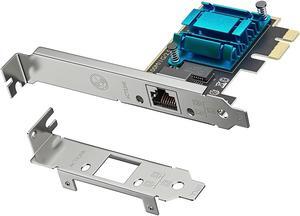 2.5GBase-T PCI Express Card 100M/1G/2.5G PCIE Network Card Gigabit Ethernet Card for PC Compatible with Windows 11/10/8/7/XP and Mac OS RJ45 Adapter