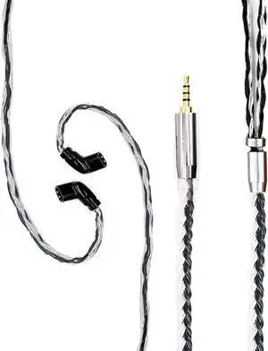 FEDAI 24 Core Silver Plated Upgrade Replacement Cable,QDC Replacement Detachable Cable,Audio Connector Earphone Cable for ZSN ZSN Pro ZSN Pro-x AS16 CCA C12 C10PRO CA4 Series (QDC, 2.5MM)