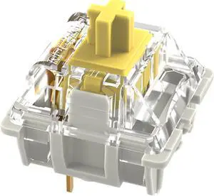 Gateron G Yellow Pro 2.0 Pre-lubed Switches 3pin Linear for MX Mechanical Type Key Gaming Keyboard Switches, SMD RGB Light Plate Mounted Switches (105 Pcs-3pin, Yellow)