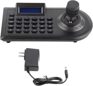 Hilitand LCD PTZ Camera Keyboard 3D PTZ Controller PTZ Speed Dome Camera Controller PTZ Camera Joystick Controller (US Plug)