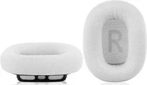 Jarmor Replacement Memory Foam & Mesh Fabric Ear Cushion Pads Cover for Apple AirPods Max Headphone ONLY (Silver)
